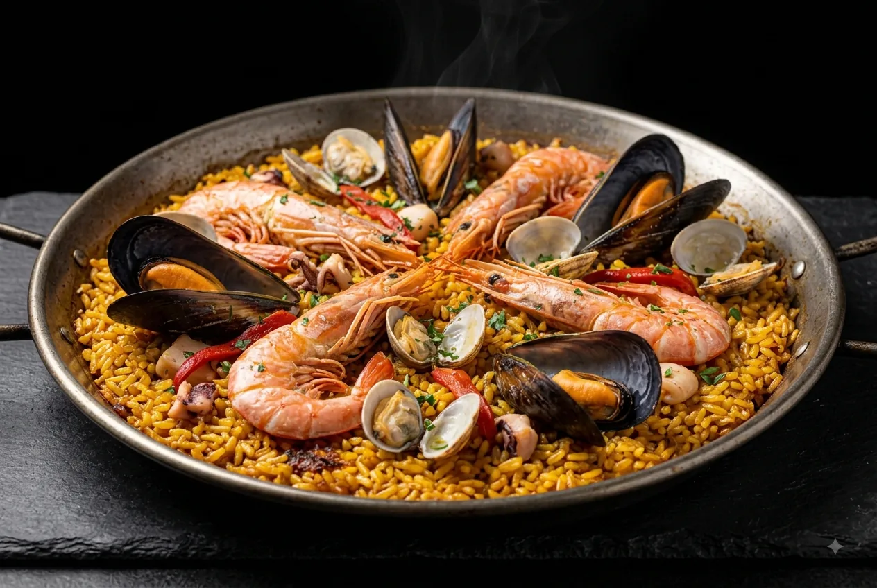 Paella de marisco o mixta