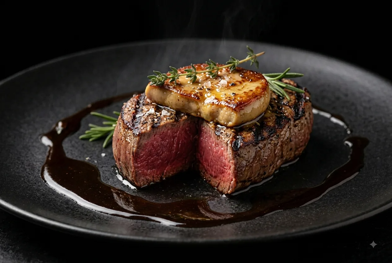 Solomillo de ternera gallega con foie