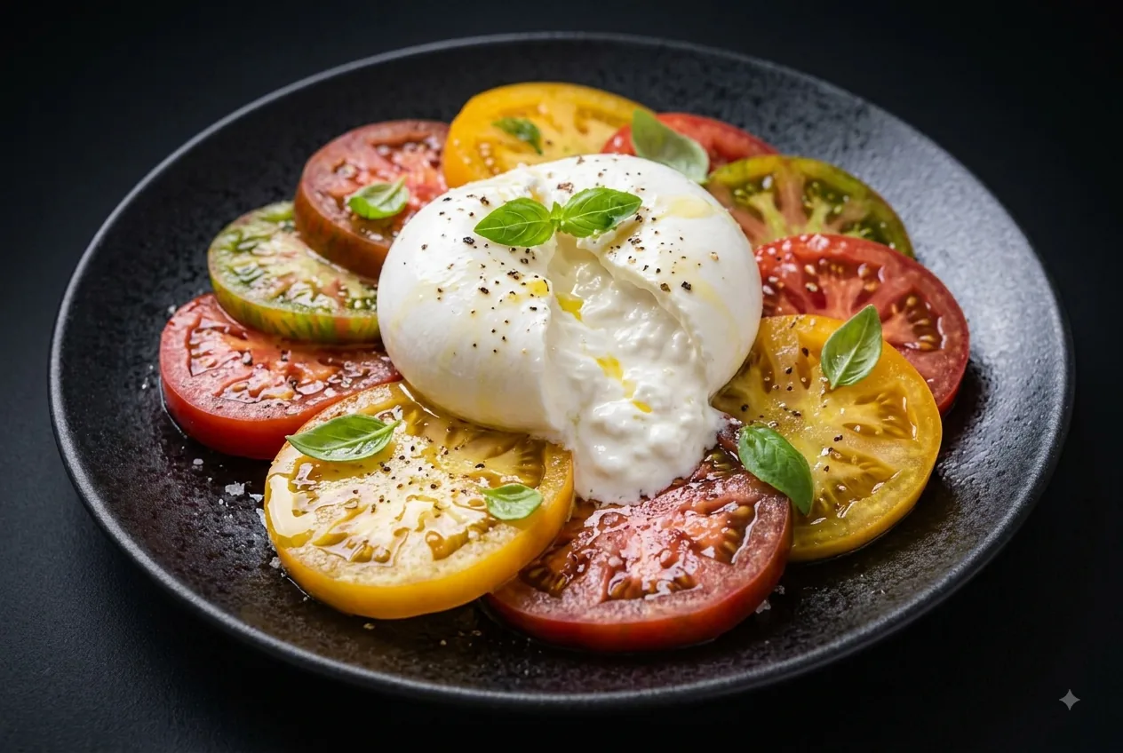Tomate con burrata